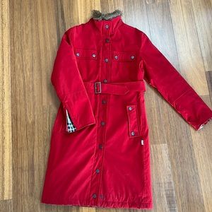 Burberry long quilted coat